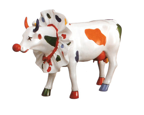 beschilderde koe